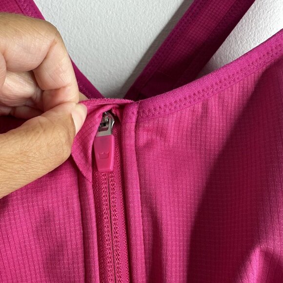 SheFit Ultimate Sports Bra Womens 6Luxe Pink Zip Front Adjustable High Impact - Picture 5 of 8